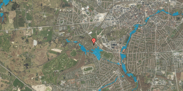 Oversvømmelsesrisiko fra vandløb på Rosenbækken Havekoloni 151, 5250 Odense SV