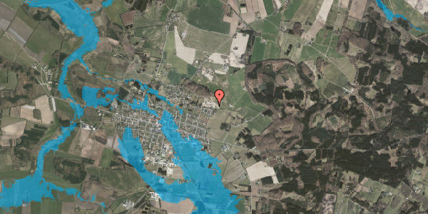 Oversvømmelsesrisiko fra vandløb på Porsbakkevej 9, 8963 Auning
