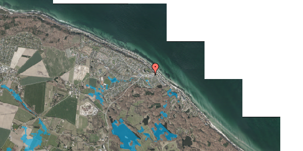 Oversvømmelsesrisiko fra vandløb på Teglværksbakken 8, st. , 3140 Ålsgårde