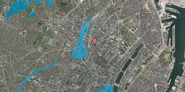 Oversvømmelsesrisiko fra vandløb på Skodsborggade 1, 2200 København N