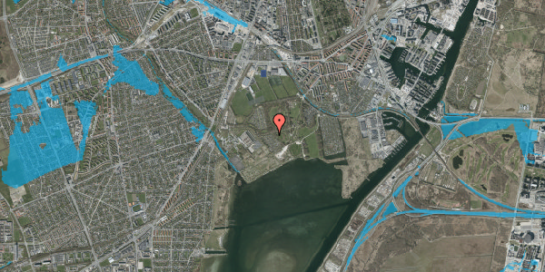 Oversvømmelsesrisiko fra vandløb på Hf. Bergmannshave 11, 2450 København SV