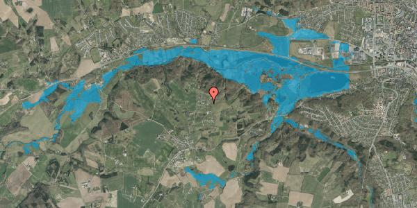 Oversvømmelsesrisiko fra vandløb på Fasanstien 2, 7100 Vejle