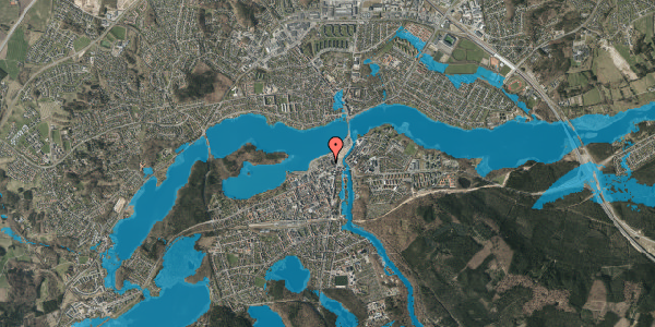 Oversvømmelsesrisiko fra vandløb på Godthåbsvej 9, 8600 Silkeborg