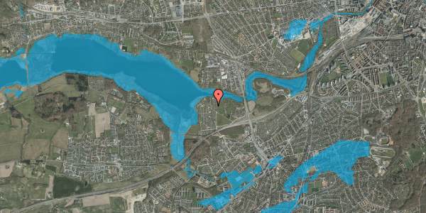 Oversvømmelsesrisiko fra vandløb på Haveforeningen Sølyst 38, 8260 Viby J