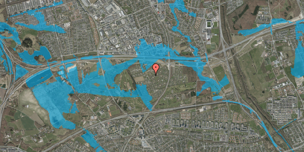 Oversvømmelsesrisiko fra vandløb på Lille Harekærvej 22, 2605 Brøndby