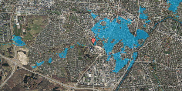 Oversvømmelsesrisiko fra vandløb på Øster Hanevad 60, 2740 Skovlunde