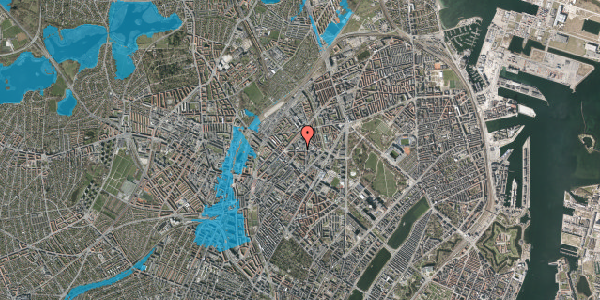Oversvømmelsesrisiko fra vandløb på Sigurdsgade 27, 3. 1, 2200 København N