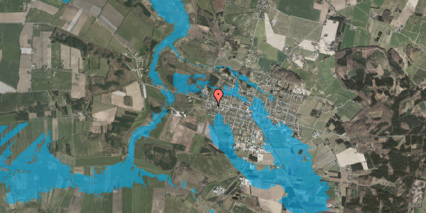 Oversvømmelsesrisiko fra vandløb på Mortensensvej 38, 8963 Auning
