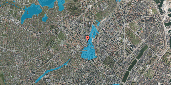 Oversvømmelsesrisiko fra vandløb på Hejrevej 30, 5. tv, 2400 København NV