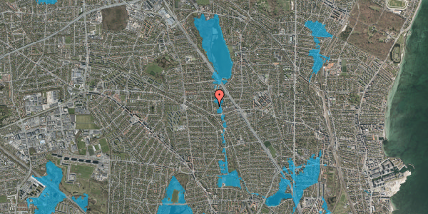 Oversvømmelsesrisiko fra vandløb på Tuborg Haveby 70, 2820 Gentofte