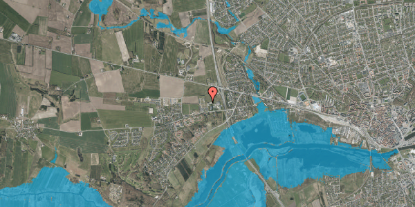Oversvømmelsesrisiko fra vandløb på Elrovej 6, 8920 Randers NV
