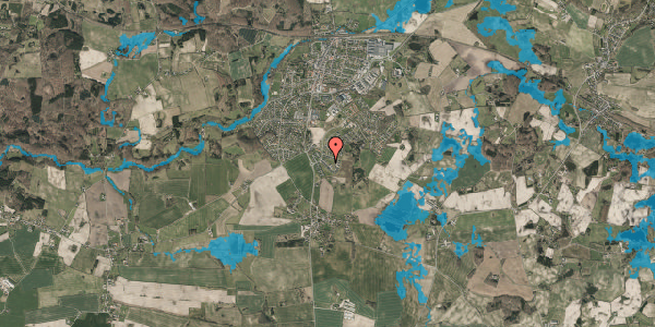 Oversvømmelsesrisiko fra vandløb på Solbakken 28, 5560 Aarup