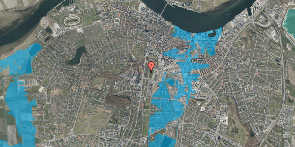 Oversvømmelsesrisiko fra vandløb på Kærlundsvej 24, 9000 Aalborg