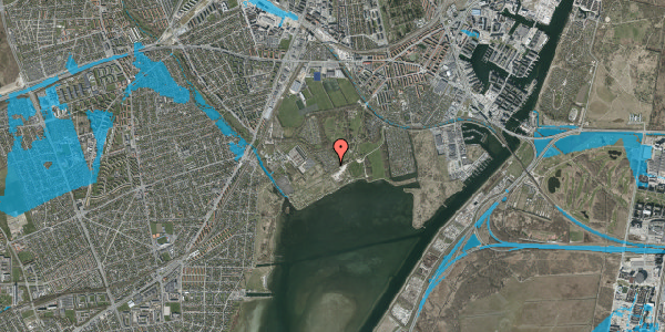 Oversvømmelsesrisiko fra vandløb på Hf. Bergmannshave 88, 2450 København SV