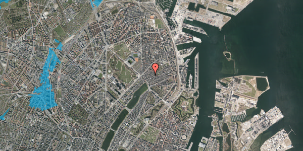 Oversvømmelsesrisiko fra vandløb på Rosenvængets Allé 16, 3. , 2100 København Ø