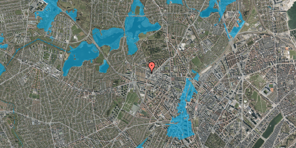 Oversvømmelsesrisiko fra vandløb på Rentemestervej 78F, 2400 København NV