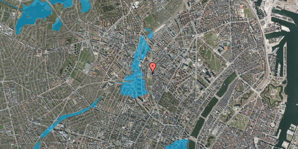 Oversvømmelsesrisiko fra vandløb på Farumgade 12, 3. th, 2200 København N