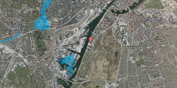 Oversvømmelsesrisiko fra vandløb på Islands Brygge 88, 2300 København S