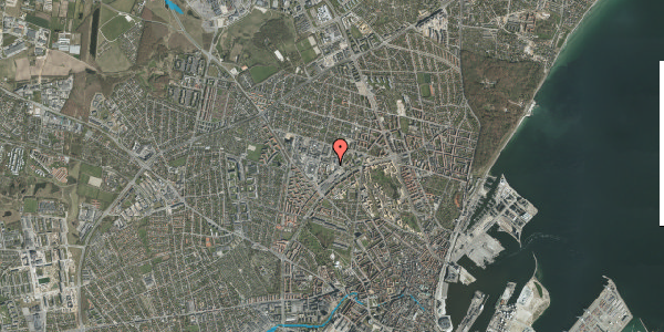Oversvømmelsesrisiko fra vandløb på Helsingforsgade 5D, 1. 13, 8200 Aarhus N