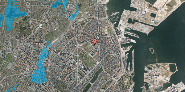 Oversvømmelsesrisiko fra vandløb på Serridslevvej 15, 2100 København Ø
