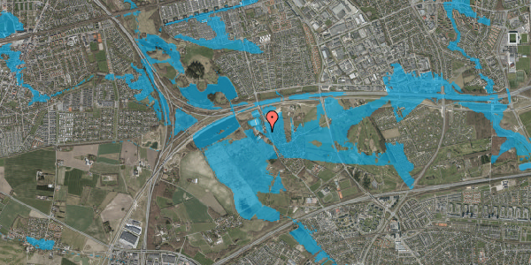 Oversvømmelsesrisiko fra vandløb på Vejlegårdsvej 121, 2625 Vallensbæk