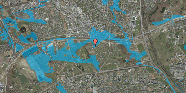 Oversvømmelsesrisiko fra vandløb på Kværulantstien 201, 2605 Brøndby