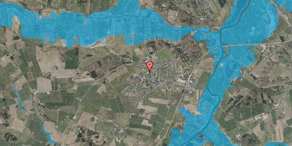 Oversvømmelsesrisiko fra vandløb på Trejgaardsvej 17, 8870 Langå