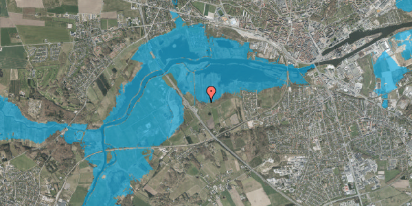 Oversvømmelsesrisiko fra vandløb på Fuglsangsvej 38, 8940 Randers SV