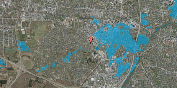 Oversvømmelsesrisiko fra vandløb på Nordre Hanevad 8, 2740 Skovlunde