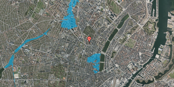 Oversvømmelsesrisiko fra vandløb på Brohusgade 17, 2. th, 2200 København N