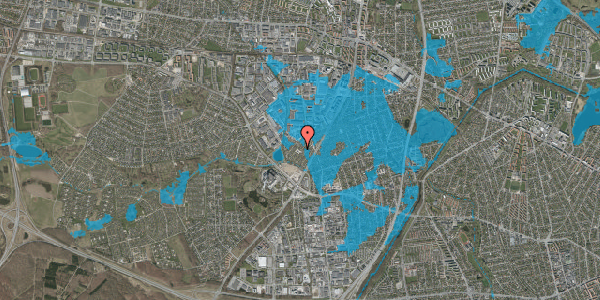 Oversvømmelsesrisiko fra vandløb på Hf. Islegaard 190, 2730 Herlev