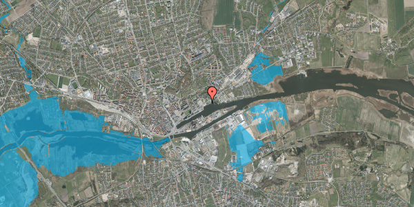 Oversvømmelsesrisiko fra vandløb på Toldbodgade 12, 8930 Randers NØ