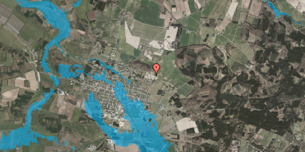 Oversvømmelsesrisiko fra vandløb på Porsbakkevej 8, 8963 Auning