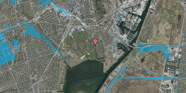 Oversvømmelsesrisiko fra vandløb på Hf. Kalvebod 97, 2450 København SV