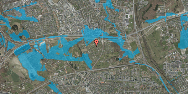 Oversvømmelsesrisiko fra vandløb på Lille Harekærvej 43, 2605 Brøndby