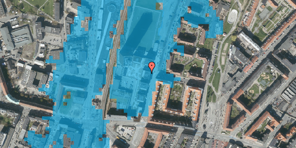 Oversvømmelsesrisiko fra vandløb på Borgmestervangen 17, 2. 4, 2200 København N