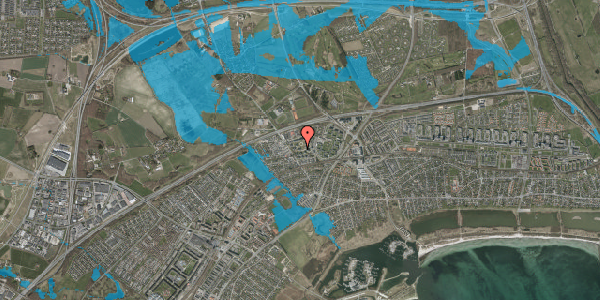 Oversvømmelsesrisiko fra vandløb på Amalieparken 55, 1. 2, 2665 Vallensbæk Strand
