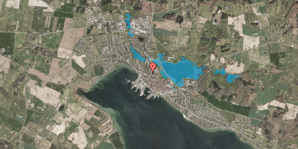 Oversvømmelsesrisiko fra vandløb på Plougs Løkke 1, 5600 Faaborg
