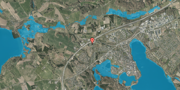 Oversvømmelsesrisiko fra vandløb på Radisevej 72, 8660 Skanderborg