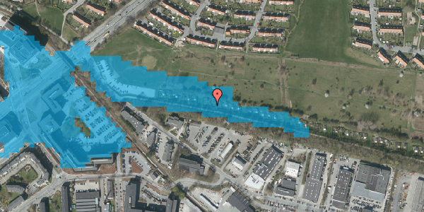 Oversvømmelsesrisiko fra vandløb på Hf. Ermelund 8, 2800 Kongens Lyngby