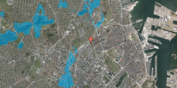 Oversvømmelsesrisiko fra vandløb på Rovsingsgade 61G, 2. 206, 2200 København N