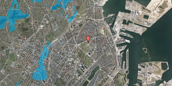 Oversvømmelsesrisiko fra vandløb på Serridslevvej 43, 2100 København Ø