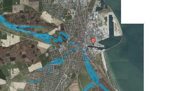 Oversvømmelsesrisiko fra vandløb på Havnen 4, 4600 Køge