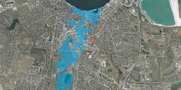 Oversvømmelsesrisiko fra vandløb på Ditlev Bergs Vej 9, 9000 Aalborg