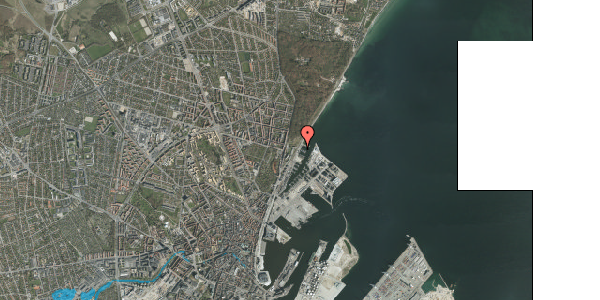 Oversvømmelsesrisiko fra vandløb på Træskibshavnen 203, 8000 Aarhus C