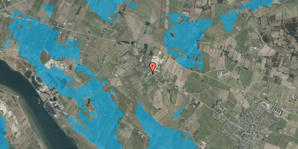 Oversvømmelsesrisiko fra vandløb på Rønnevej 7, 9310 Vodskov