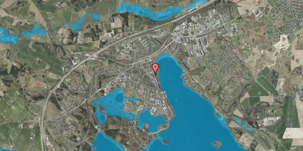 Oversvømmelsesrisiko fra vandløb på Banegårdsvej 12, 8660 Skanderborg