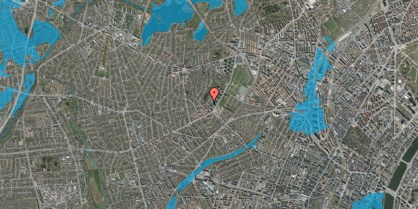Oversvømmelsesrisiko fra vandløb på Ringholmvej 15, 2700 Brønshøj