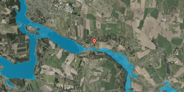 Oversvømmelsesrisiko fra vandløb på Boesvej 16A, 8660 Skanderborg