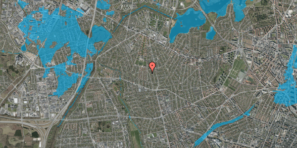 Oversvømmelsesrisiko fra vandløb på Solrødvej 37B, 2700 Brønshøj